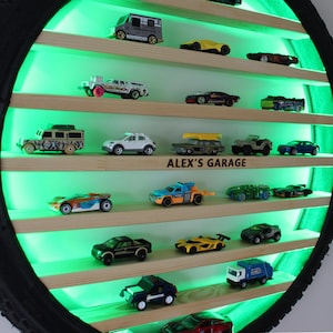 Original Personalized Tire Shelf, Toy Car Display, Tire Shelf for 1:64 Scale toy cars, Toy Car Garage, Organizer, Storage, Holder