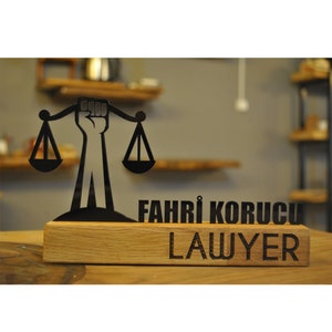Desk Name Plate for Lawyer, Name plate for desk, Custom Design Desk Name Plate, Desk name plate wood
