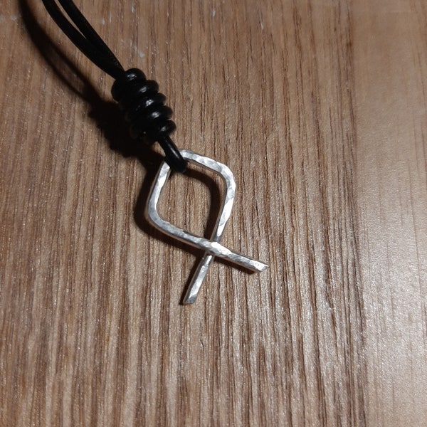 Silver Othala/Odal Rune Necklace, Silver Rune Necklace