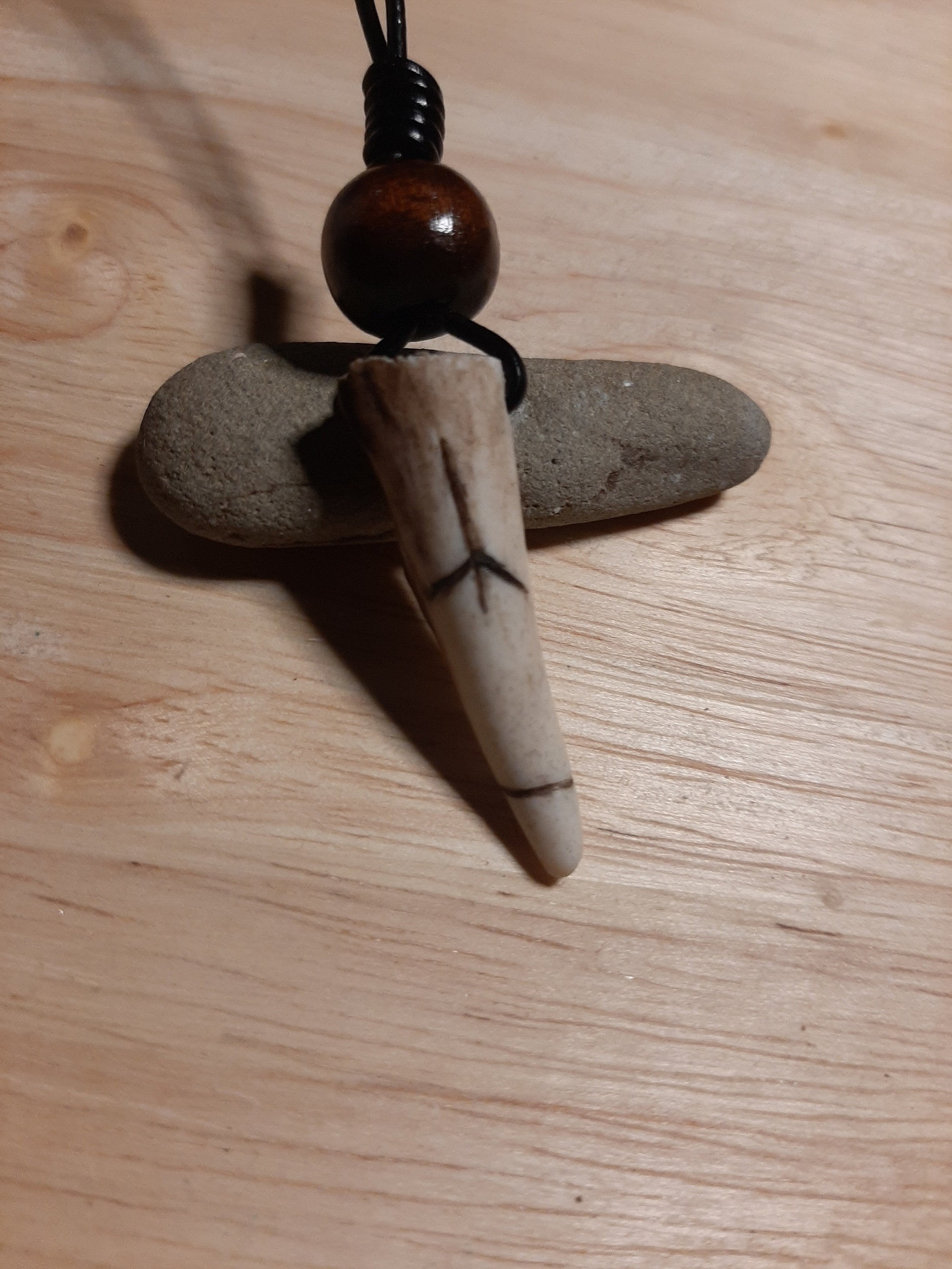 Carved Antler Kalc Healing Rune Pendant Necklace - Etsy