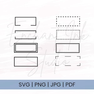 8 Rectangle SVG, Double Frame Png | Svg | Jpg | Pdf | Rectangle Bundle Svg