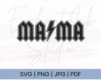 Mama | Svg | Pdf | Jpg | Png | Mom Life | Boy Mom | Girl Mom | Lightning Bolt | Mama Lightning