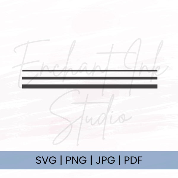 Straight Lines In Different Strokes | Svg | Png | Straight Line Strokes | Basic Line Types | Element Bundle