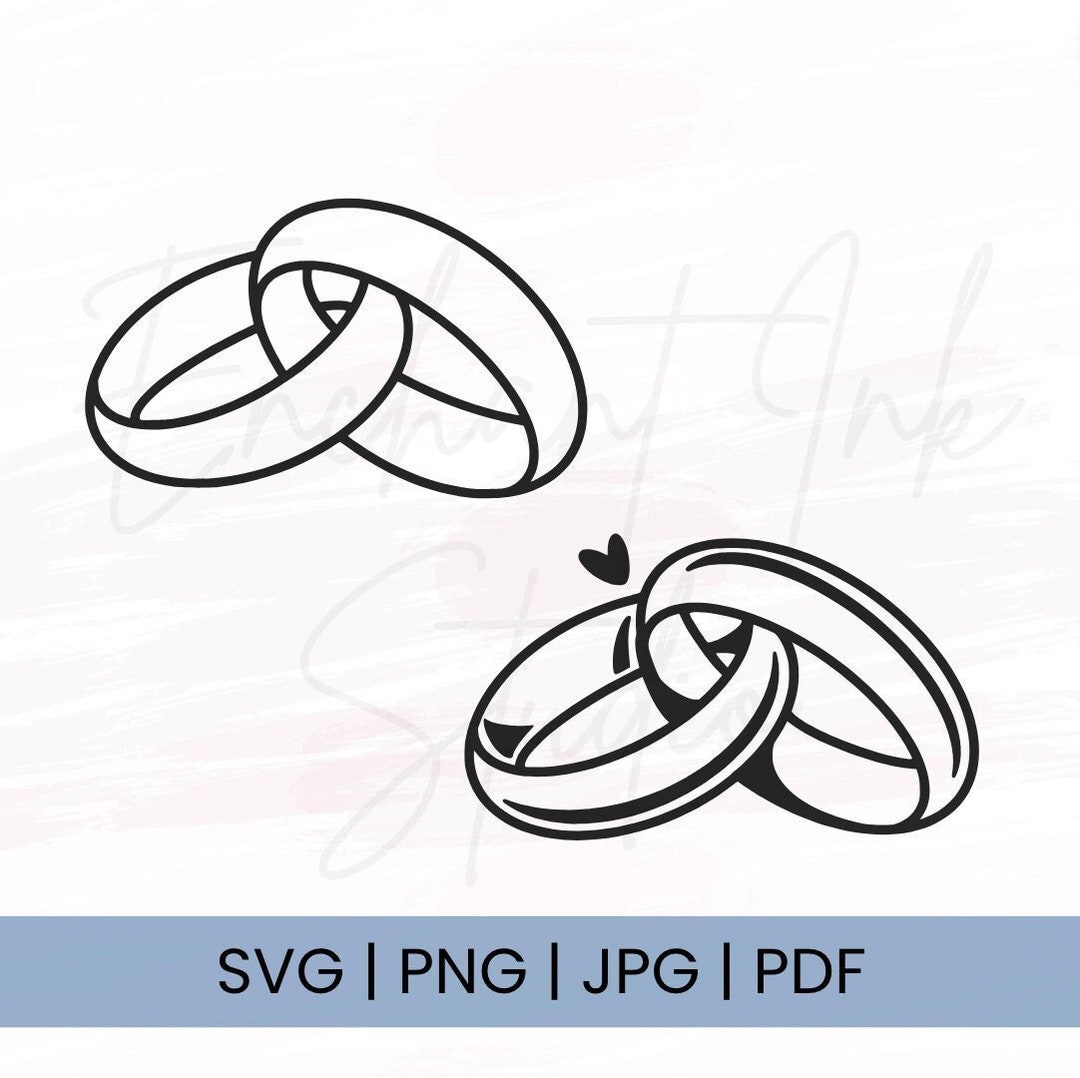 Wedding Ring Bundle Svg | Groom & Bride Svg | Marriage Ring Svg | Ring ...