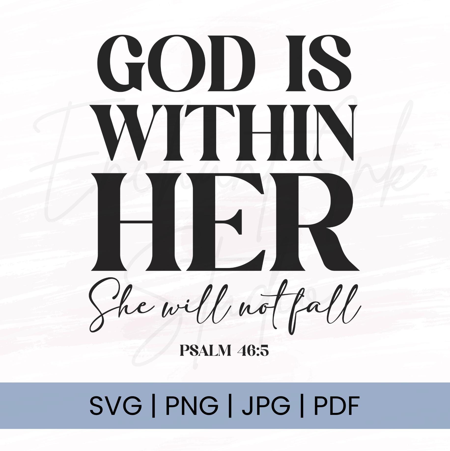 God is Within Her She Will Not Fall Necklace Italy