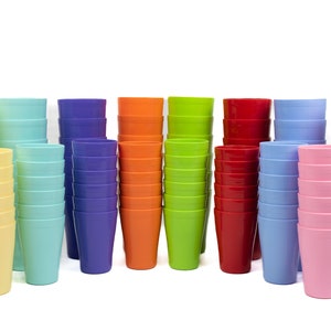 Plastic Cup Reusable Childrens Kids Durable Plastic Drinking Cups Tumblers  For Kids, Kitchen, Outdoor Parties, Picnics(1pc, Red)