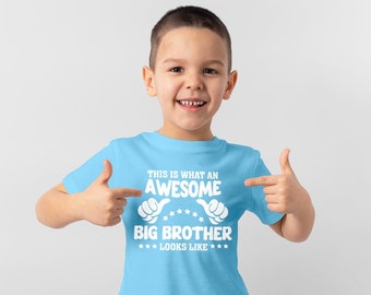 Big Brother Kids T-Shirt boys this is what an Awesome Brother looks like