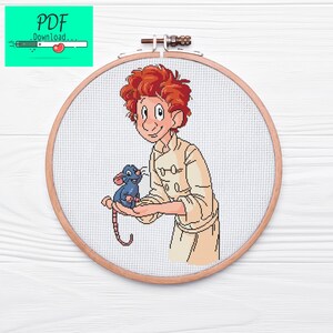 Ratatouille Cross Stitch Pattern: Cartoon Characters (PDF Pattern)