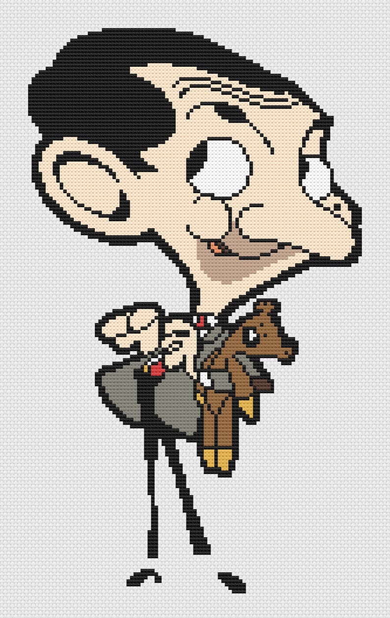 Mr. Bean Cross Stitch Pattern, Movie Character Cross Stitch Pattern ...