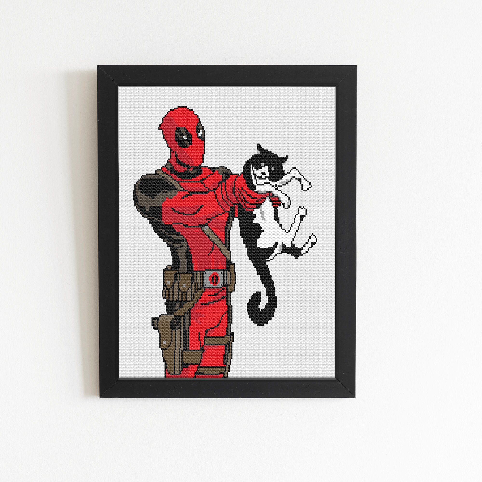 Deadpool and Cat Cross Stitch Pattern, Marvel, Easy Counted (PDF ...
