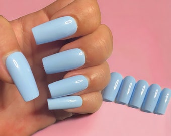 Baby Blue Press On Nails