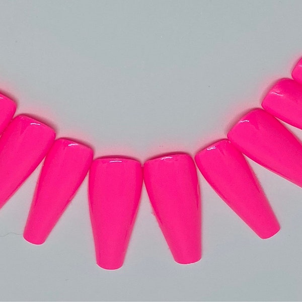 Press On Nails - Hot Pink