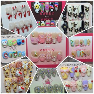 Handmade Press On Nails-Size Medium-Choose Your Design
