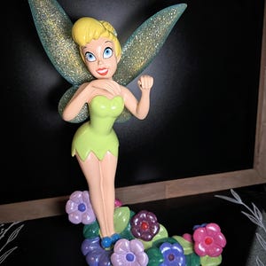 Disney Store Tinkerbell Peter Pan Picture Photo Frame Stand Resin FIGURINE