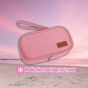 Rosa GLP1 Reise-Kühltasche Hülle Mounjaro Tasche handgefertigt Stilvolle & Praktische Medizin Aufbewahrung