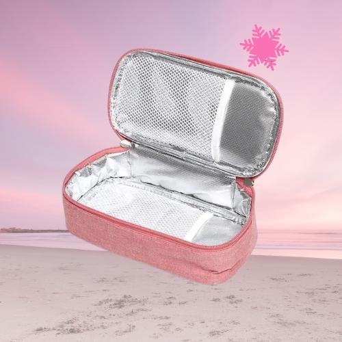 glp-1 travel case Pink GLP-1 Travel Insulated Medicine Case With Gel Pack