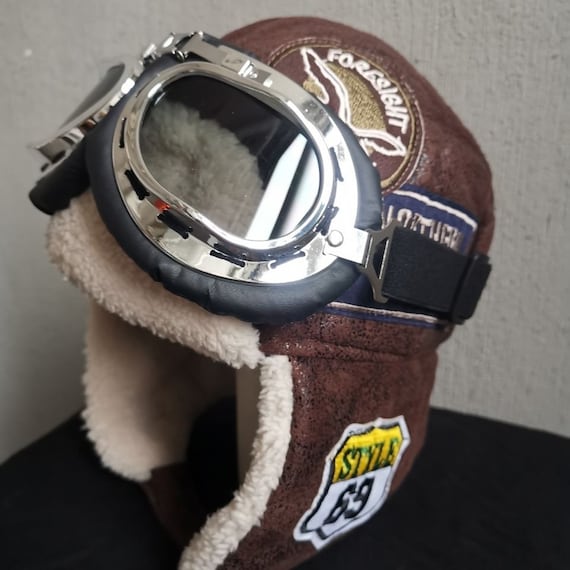 JJYstudio Aviator Hat, Pilot Hat, Vintage Plane Prop, Baby Photo Prop, Airplane, Baby Shower Gift Christmas Gift Baby Boy Coming Home Outfit