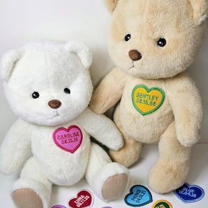 Luna Bear; Name Your Bear;Dress Your Bear; Personalized Bear; Customized Bear; Patch; Embroidery patch