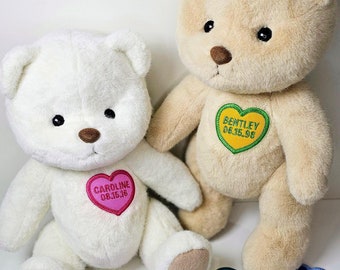 Luna Bear; Name Your Bear;Dress Your Bear; Personalized Bear; Customized Bear; Patch; Embroidery patch