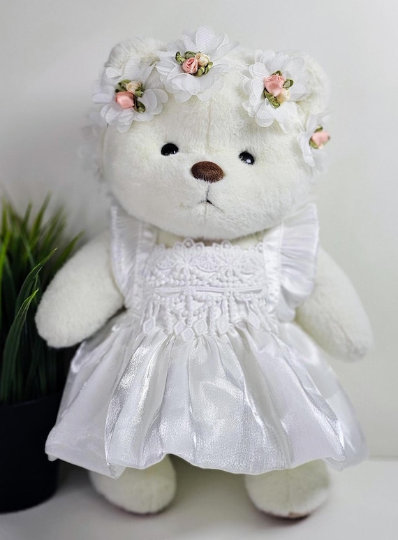 cute teddy bear dress Wedding Dress 3.0, Luna Bear Clothes, Cute Bear, Bear Dress, Bear Outfit,  Costumes