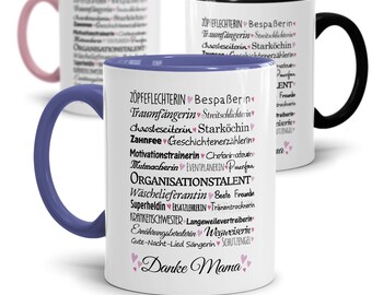 Tasse mit Spruch für Mama: Danke Mama | Geschenk zum Muttertag | Für meine Mutter | Kaffeetasse