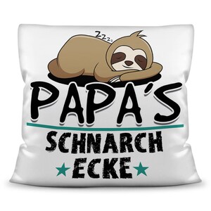 Pillow with saying for dad: Dad's snoring corner Father's Day gift Gift idea for Father's Day Christmas gift Birthday image 2