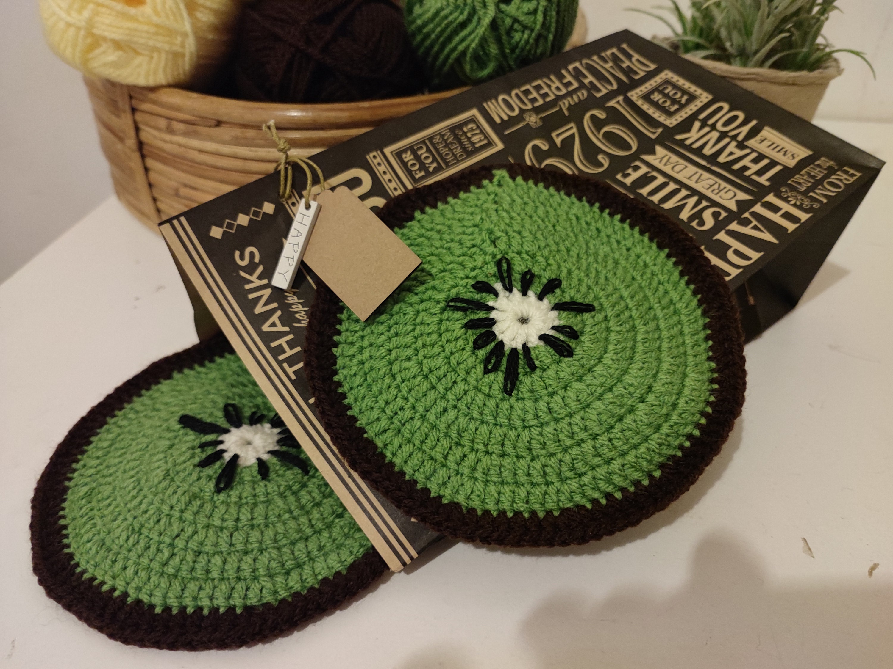 Kiwi Coasters - Etsy