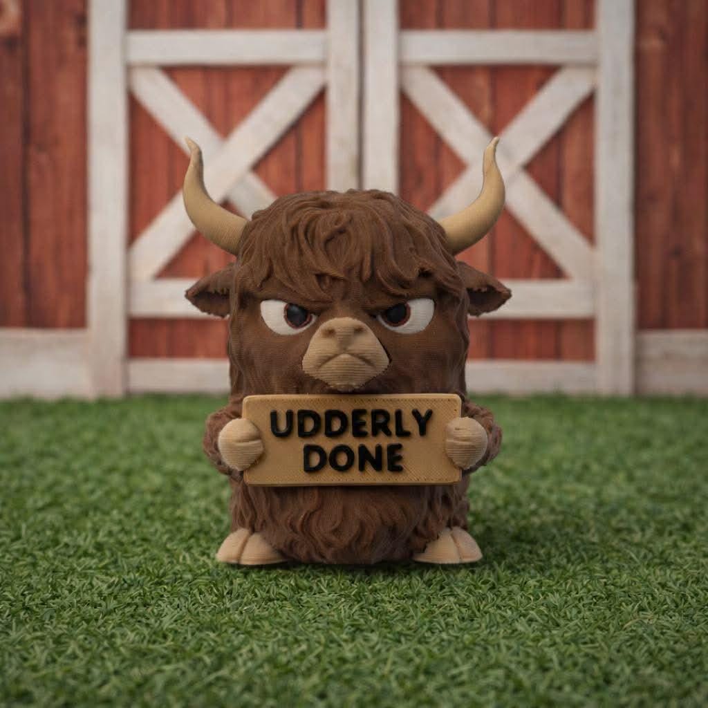 Animals With Attitude – “utterly Done” Cow | 3D Printed Figurine by ...