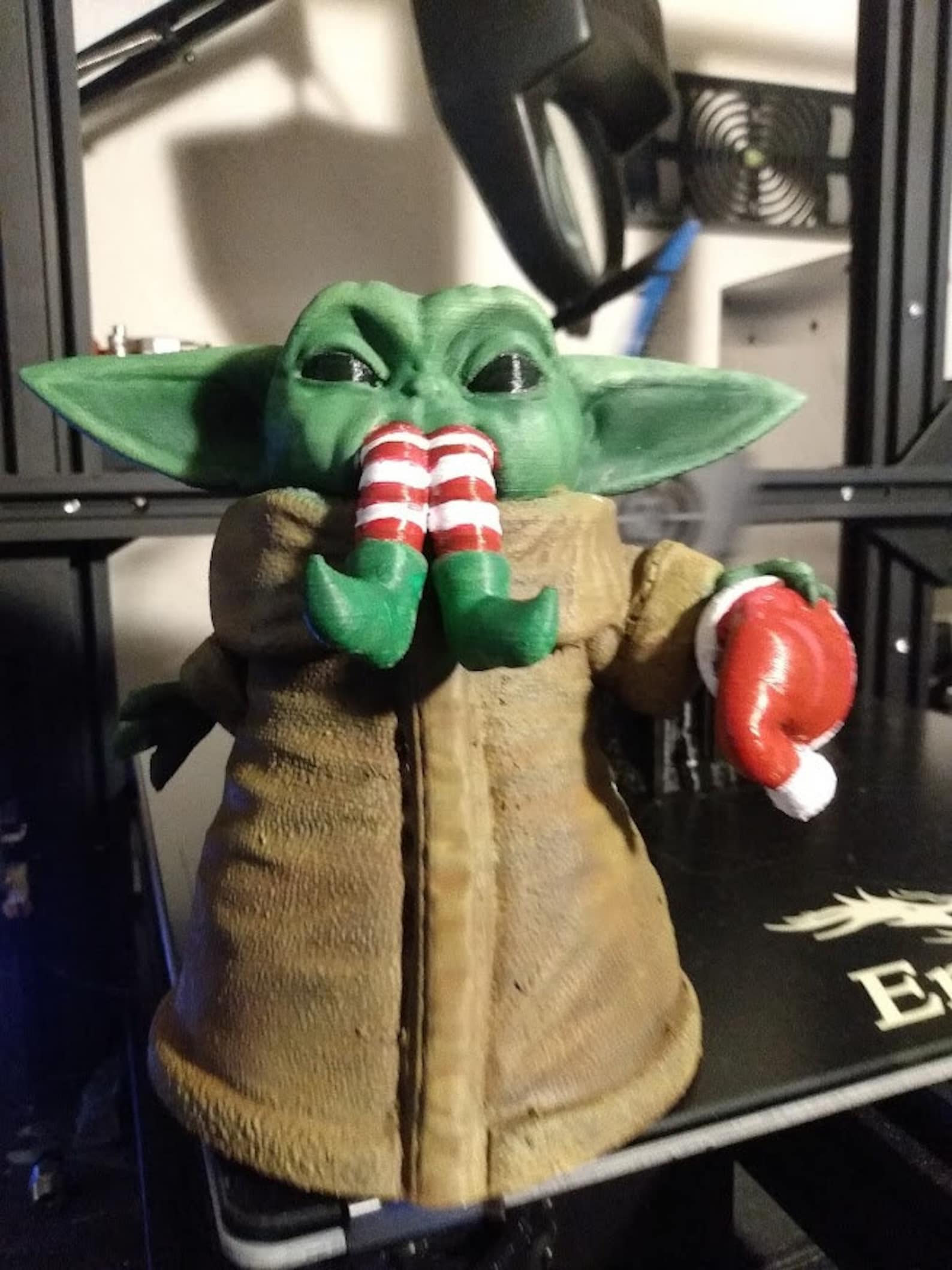 Baby Yoda Eats Elf on the Shelf Etsy