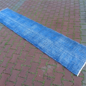Blue Long Narrow Hallway Runners Rug Vintage Rug For Bedroom Runner Rug For Kitchen Floor Non-Slip 10 x 2 Ft Runner Carpet For Wedding  z9