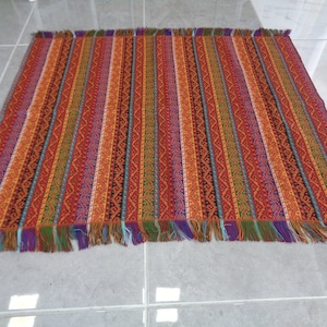 Ethnic Tablecloth Fabric, Colorful Tablecover, Wedding Table Decor,Rustic Table Linen, Coffee Table Cover 4.1x3.3 Boho Square Tablecloth b11