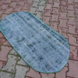 Oval Rug Vintage, Oval Carpet For Foyer, Rustic Oval Rug For Bedroom, Non Slip Kitchen Mat Rug, Doorway Rug, Class Room Rug 3.9 x 2 Feet f94