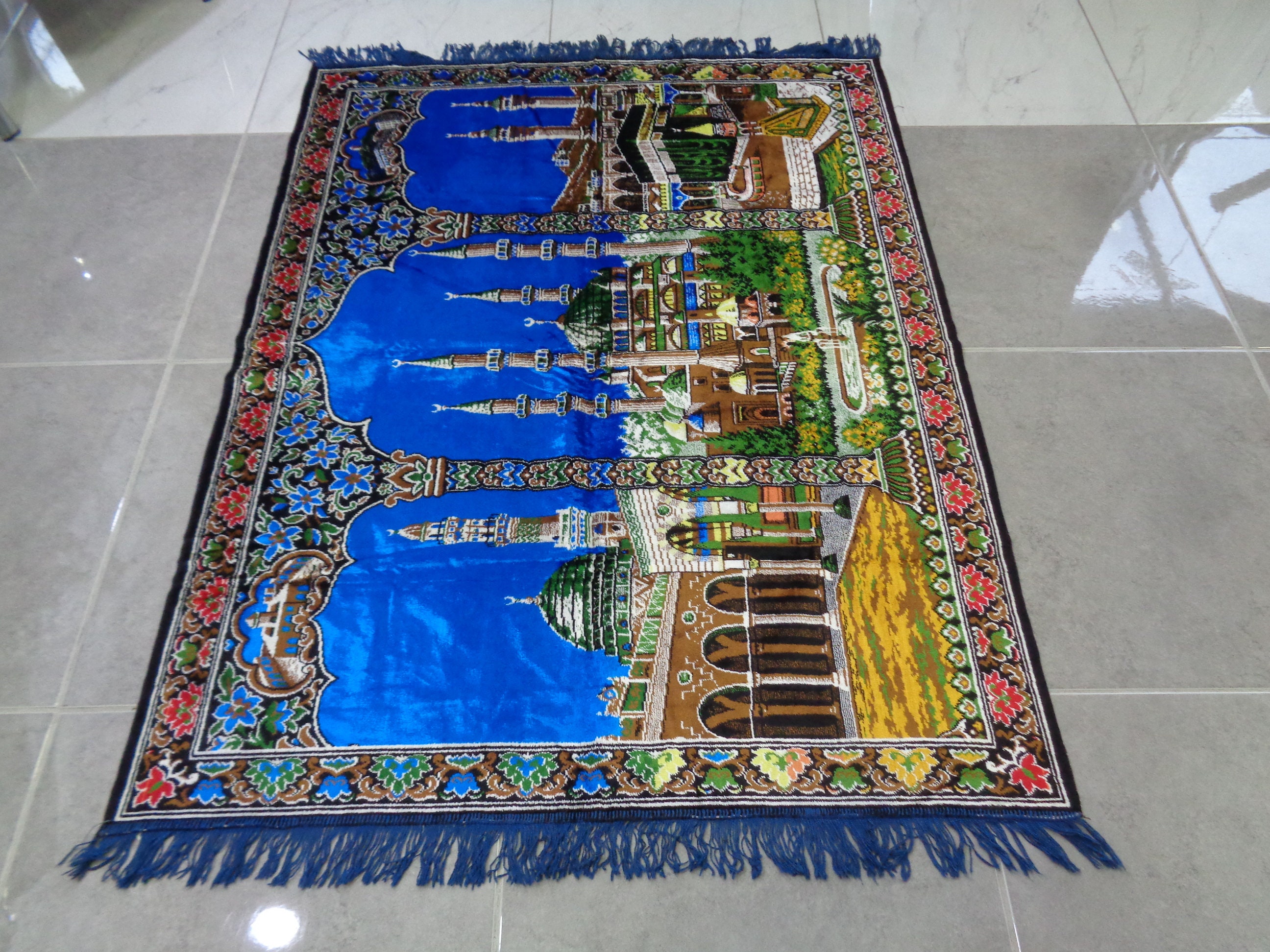 Islamic Wall Rug, Velvet Wall Hangings Rug, Velvet Muslim Rug, Velour