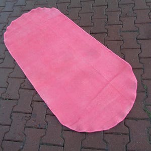 5.2x2.3 Ft Oval Rug Large, Pink Oval Carpet, Vintage Oval Rug For Coffee Table, Vintage Style Bathroom Decor, Indoor Accent Rug, Bath Mat YX