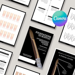 Foundations To Acrylic | Application Guide To Brush Anatomy, Bead Ratios & Shapes: Practice Sheet Workbook | Beginner Nail Technician eBook