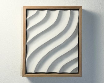 Relaxing wall sculpture "Waves" wall relief wall decoration 3D mural, limited edition [100]
