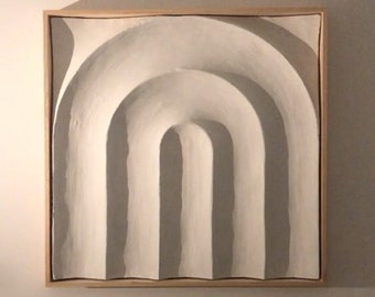 The Easing Arch II – Calming Meditative Decoration 3D Wall Sculpture Geometric Relief Plaster, Boho, Bali, Yoga, Rehab, Limited Edition [75]