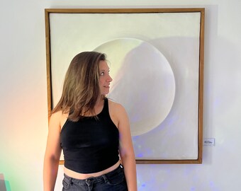 The Magical Moonrise – Calming Meditative Decoration 3D Wall Sculpture Geometric Relief Plaster, Boho, Bali, Yoga, Rehab, Limited Edition [75]