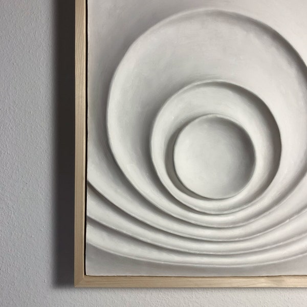 The Rising Sun – Meditative Wandskulptur, beruhigend, 3D, Wandkunst, Minimalistische Wanddeko, Neutral Art, Yoga, Limitierte Auflage [75]