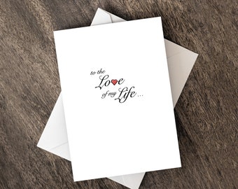 Tarjeta Amor de mi Vida, Tarjeta De Cumpleaños, Tarjeta Romántica, Tarjeta Corazón, Tarjeta Sentimental, Tarjeta de Amor, Tarjeta en Blanco