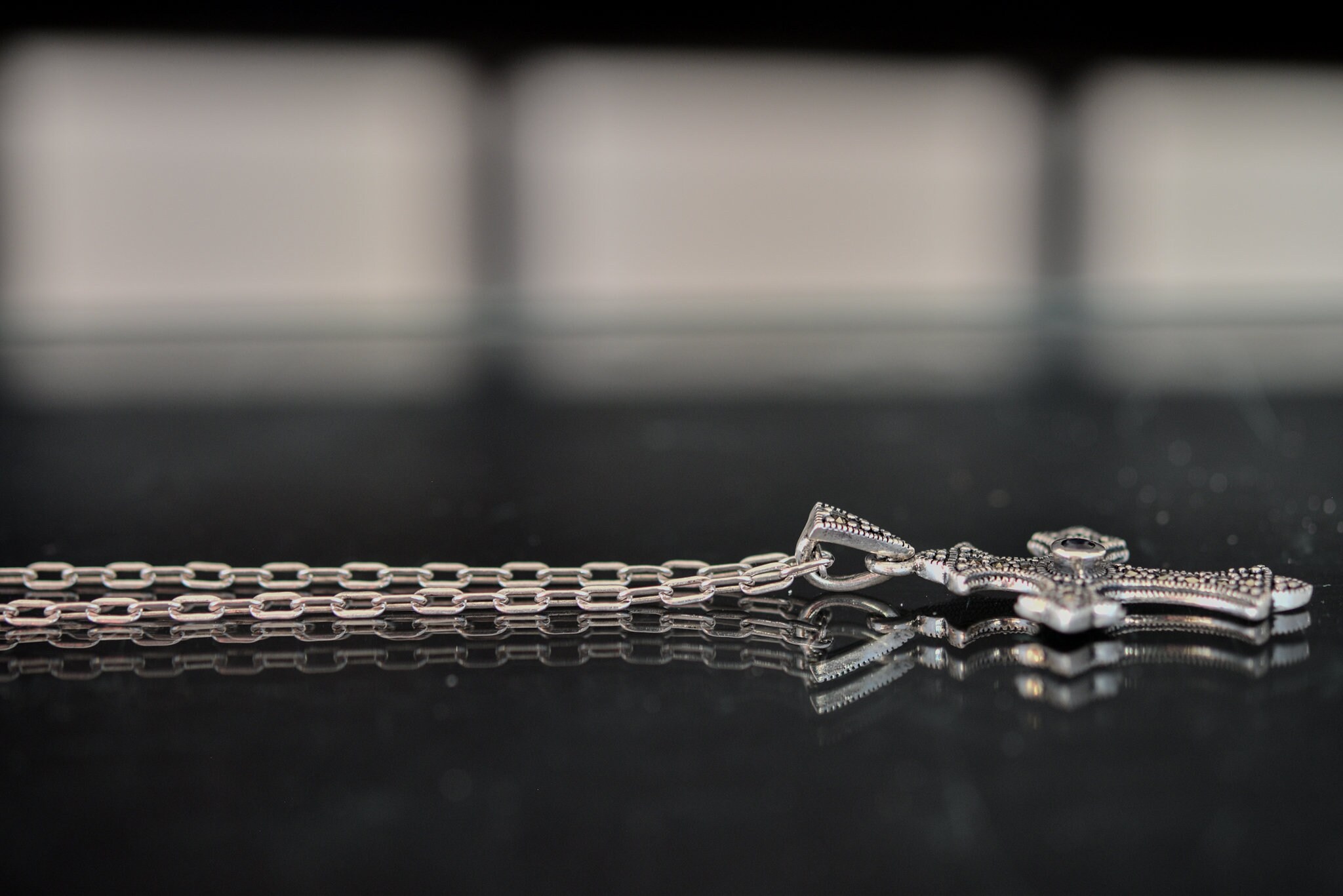 Pendentif Croix Ancien En Argent Sterling 925 - Serti De 5 Péridots Naturels, Collier Serpent 18 Pouces