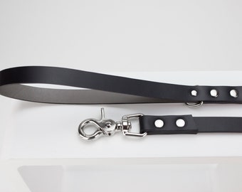 BLACK leather leash