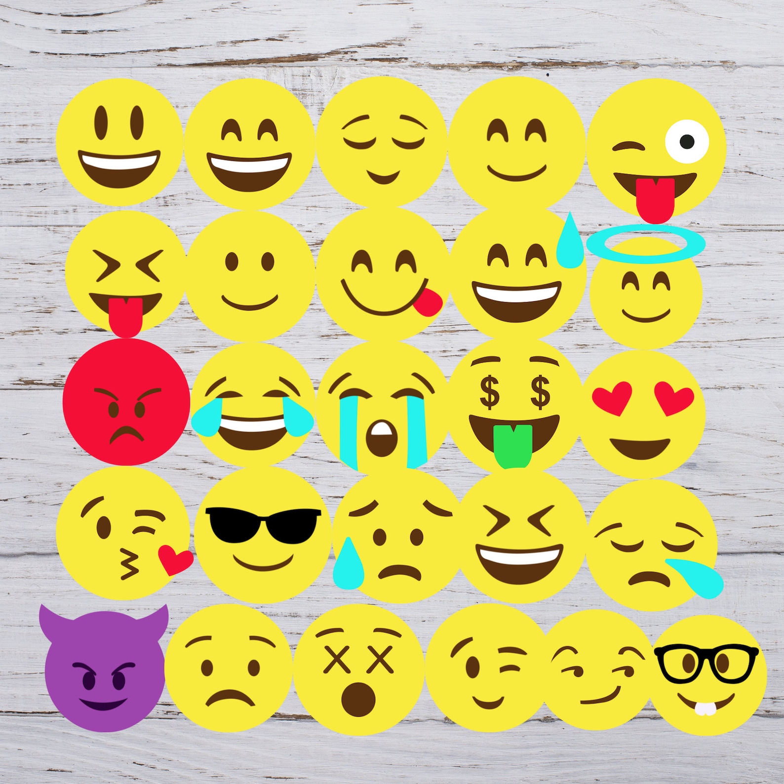 Emoji Svg Bundle Emoji Clipart Emoji Cricut Emoji Cut Etsy The Best
