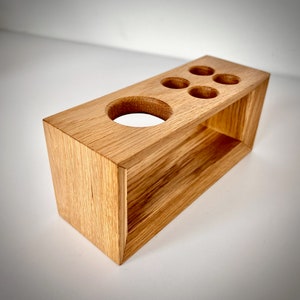 Zahnbürsten- und Zahnpastahalter aus Holz \ elektrische Zahnbürstenhalter aus Holz \ Mundpflegehalter \ Eichenzahnbürstenhalter \ Badezimmer