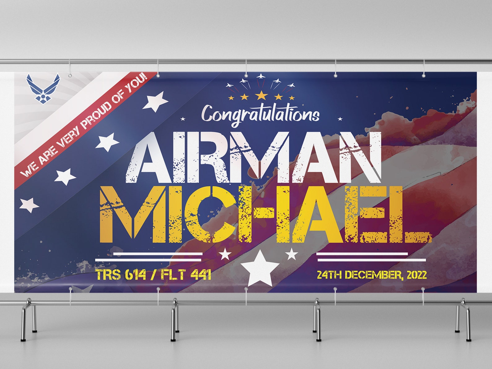 Air Force Graduation Banner Diy Digital File U.S. AIR FORCE Etsy