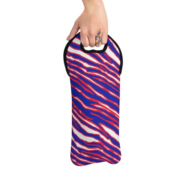 Reusable Wine Cooler Bag Buffalo Zebra Print