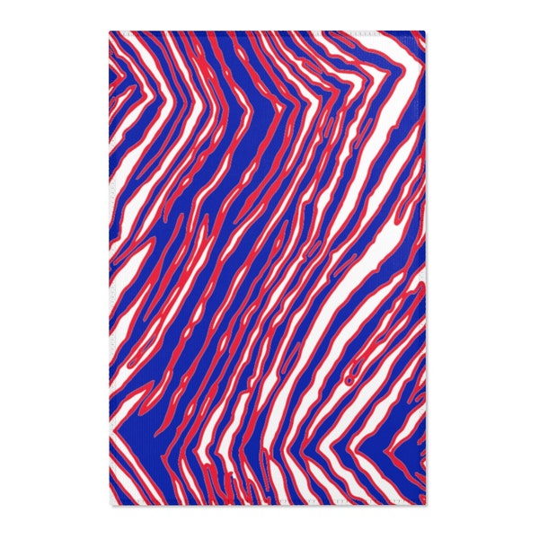 2 x 3 Indoor/Outdoor Area Rug Zebra Print Buffalo Football colors