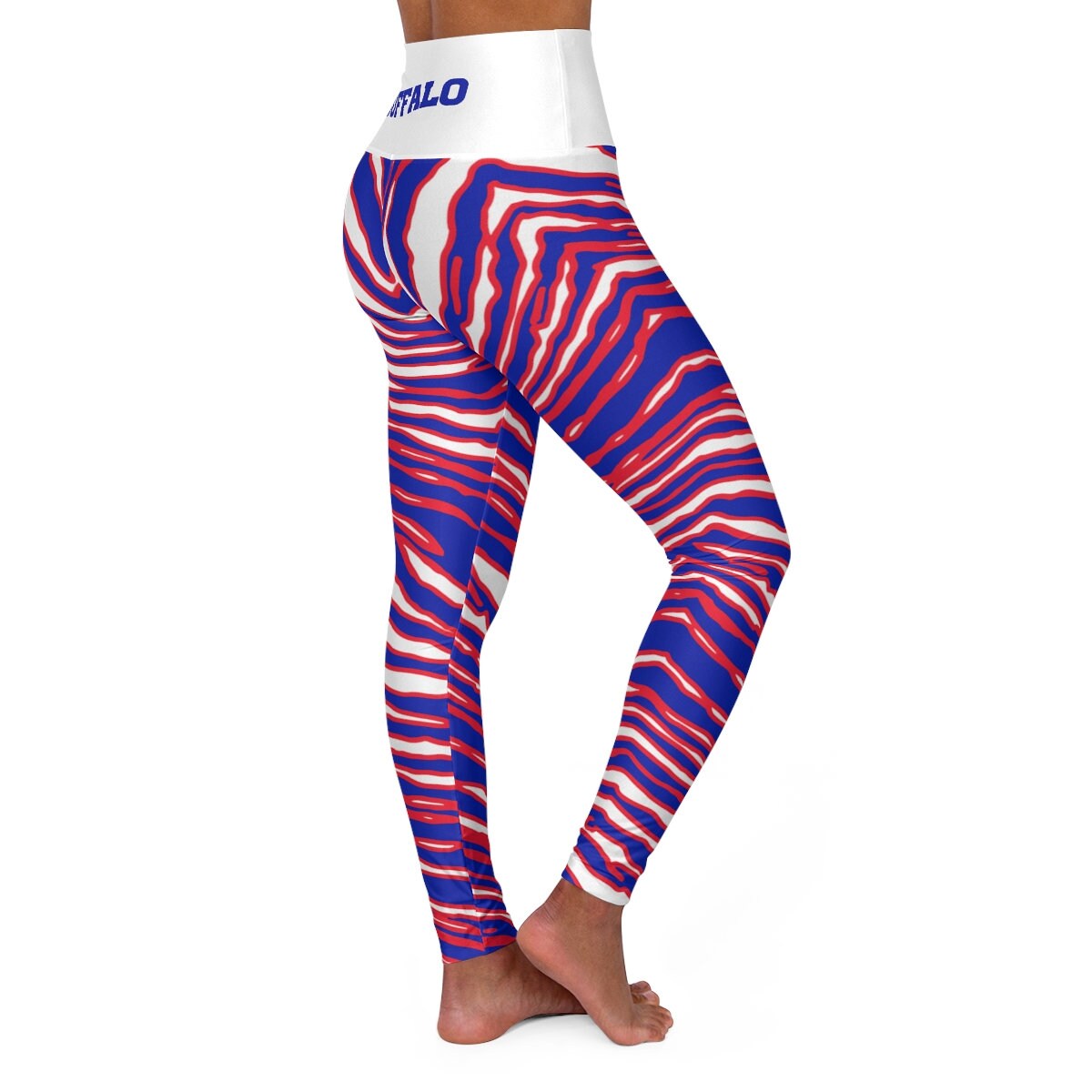 Yoga Leggings Zebra Print Buffalo Football Colors - Etsy Sweden