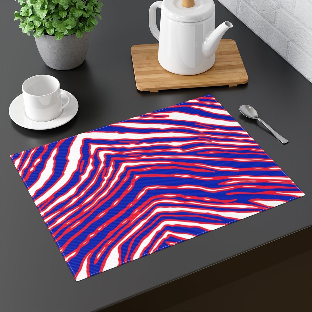 Cotton Placemat Zebra Print Buffalo Football Colors Etsy