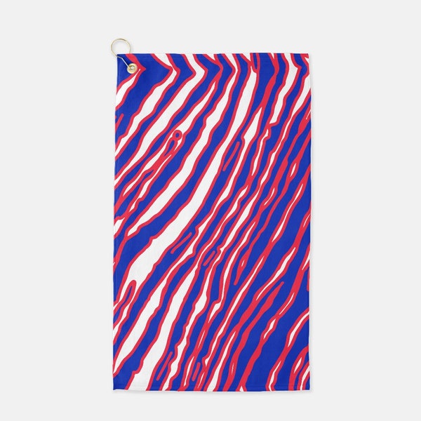 Golf Towel Zebra Print Buffalo Football colors